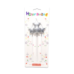 VELA CORAZON PLATEADA X4 (CJX30)