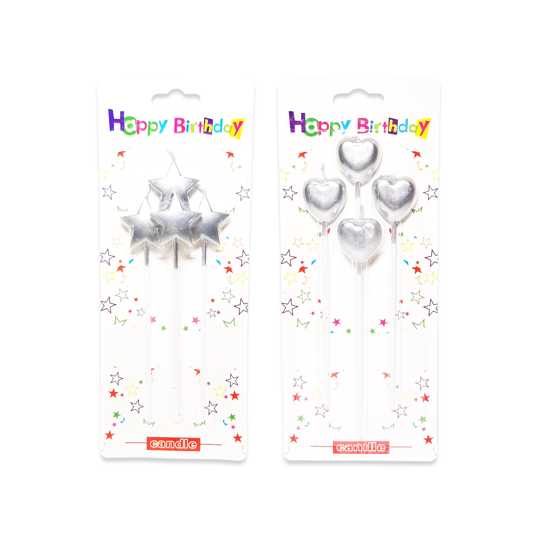 VELA CORAZON PLATEADA X4 (CJX30)