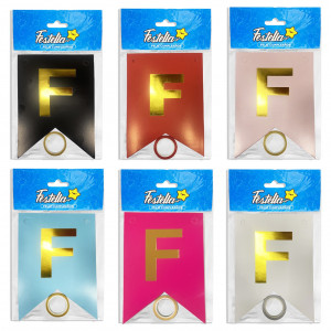 BANDERIN FELIZ CUMPLEAÑOS LISO (PQTX12)