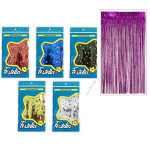 CORTINA DE FIESTA ESTAMPADA ESTRELLA SURTIDA 1*2M (PQTX12)