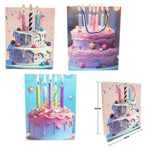 BOLSA REGALO PASTEL 26*32*10CM (PQTX12)