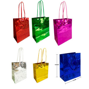 BOLSA REGALO HOLOGRAMA MINI  11.5*14.5*6.5CM (PQTX12)