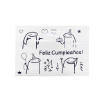 STICKER FLORK FELIZ CUMPLEAÑOS PARA GLOBO (PQTX50XCOLOR)