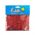 ESCARCHA GLOBO ROJA HEXAGONAL (PQTX12)