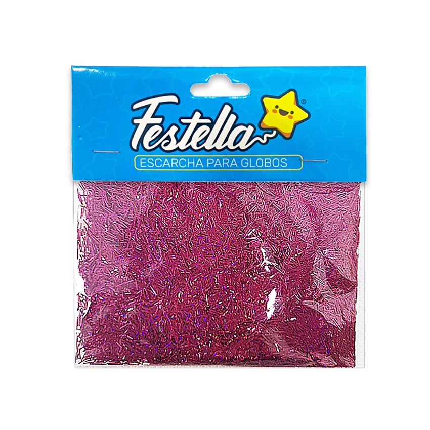 ESCARCHA PARA GLOBO PELOS FUCSIA (PQTX12)