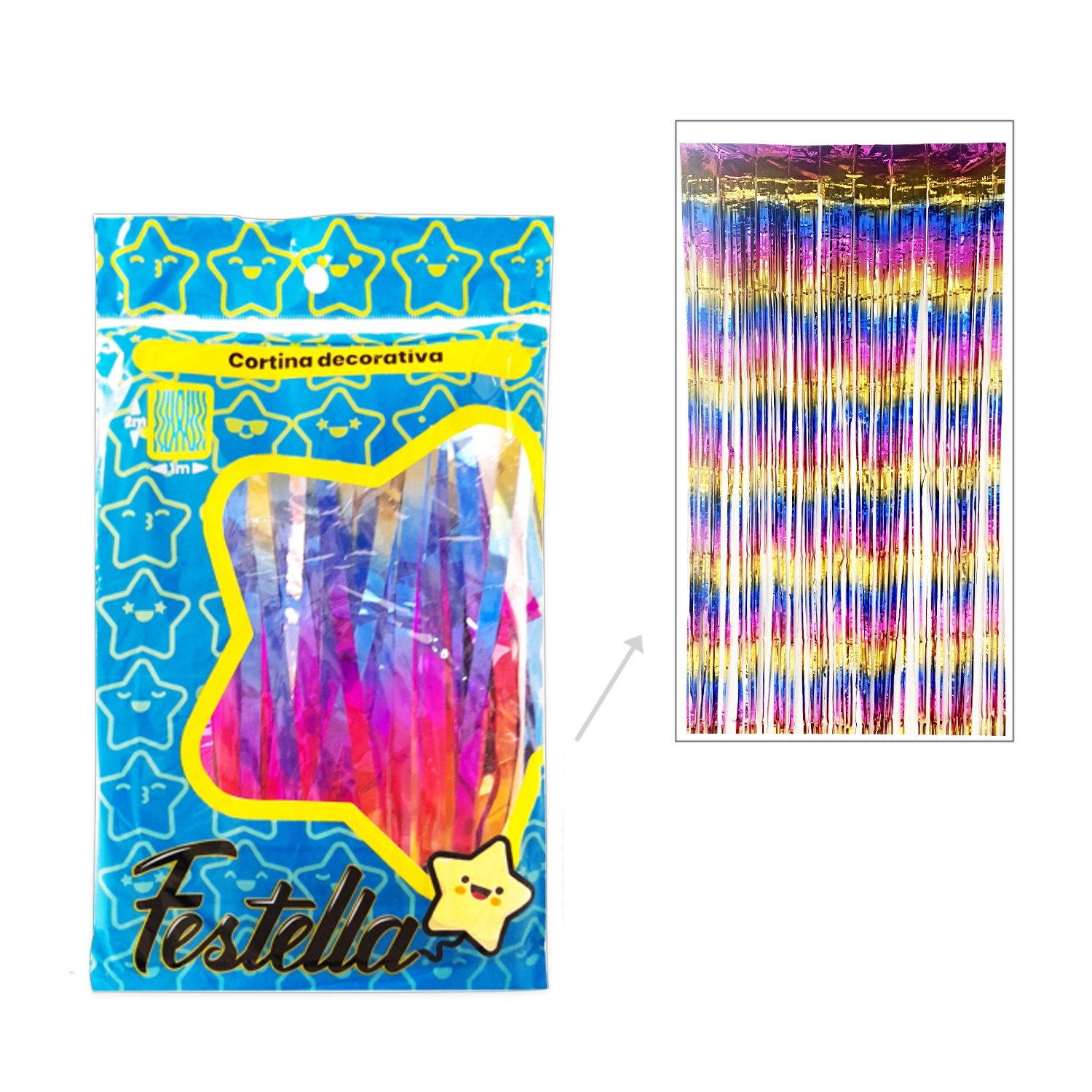 CORTINA DE FIESTA DEGRADE 1M*2M