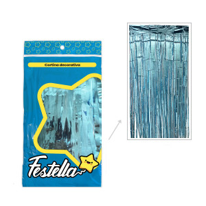 CORTINA DE FIESTA LISA AZUL CLARO 1*2M (PQTX12)