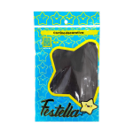 CORTINA DE FIESTA LISA NEGRA 1*2M (PQTX12)