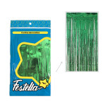 CORTINA DE FIESTA LISA VERDE 1*2M (PQTX12)