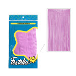 CORTINA DE FIESTA LISA LILA PASTEL 1*2M (PQTX12)