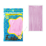 CORTINA DE FIESTA LISA ROSADA PASTEL 1*2M (PQTX12)