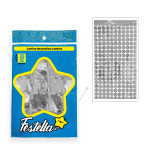 CORTINA DE FIESTA ESPEJO CUADRO PQ PLATEADA 1*2M (PQTX12)