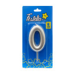 VELA NUMERO 6CM PLATEADA #0 (CJX12)