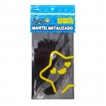 MANTEL DE FIESTA METALIZADO NEGRO (PQTX12)