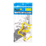 MANTEL DE FIESTA METALIZADO PLATEADO (PQTX12)