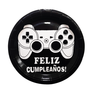 PLATO DE FIESTA FELIZ CUMPLEAÑOS CONTROL PLAY X10