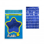 CORTINA DE FIESTA ESPEJO CUADRO GD AZUL 1*2M (PQTX12)