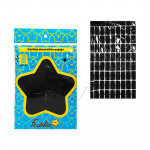 CORTINA DE FIESTA ESPEJO CUADRO GD NEGRA 1*2M (PQTX12)