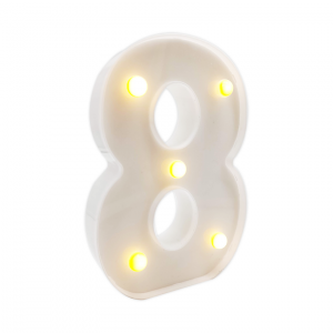 LAMPARA DE NUMERO #8 16CM