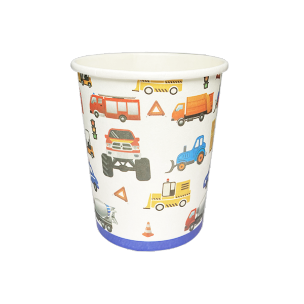 VASOS DE FIESTA CARROS INFANTIL X10,