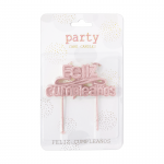 VELA FELIZ CUMPLEAÑOS PALO ROSA (CJX24)