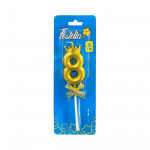VELA NUMERO 6CM DORADA #8 (CJX48)