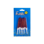 VELA ROJA X6 EN BLISTER (CJX100)