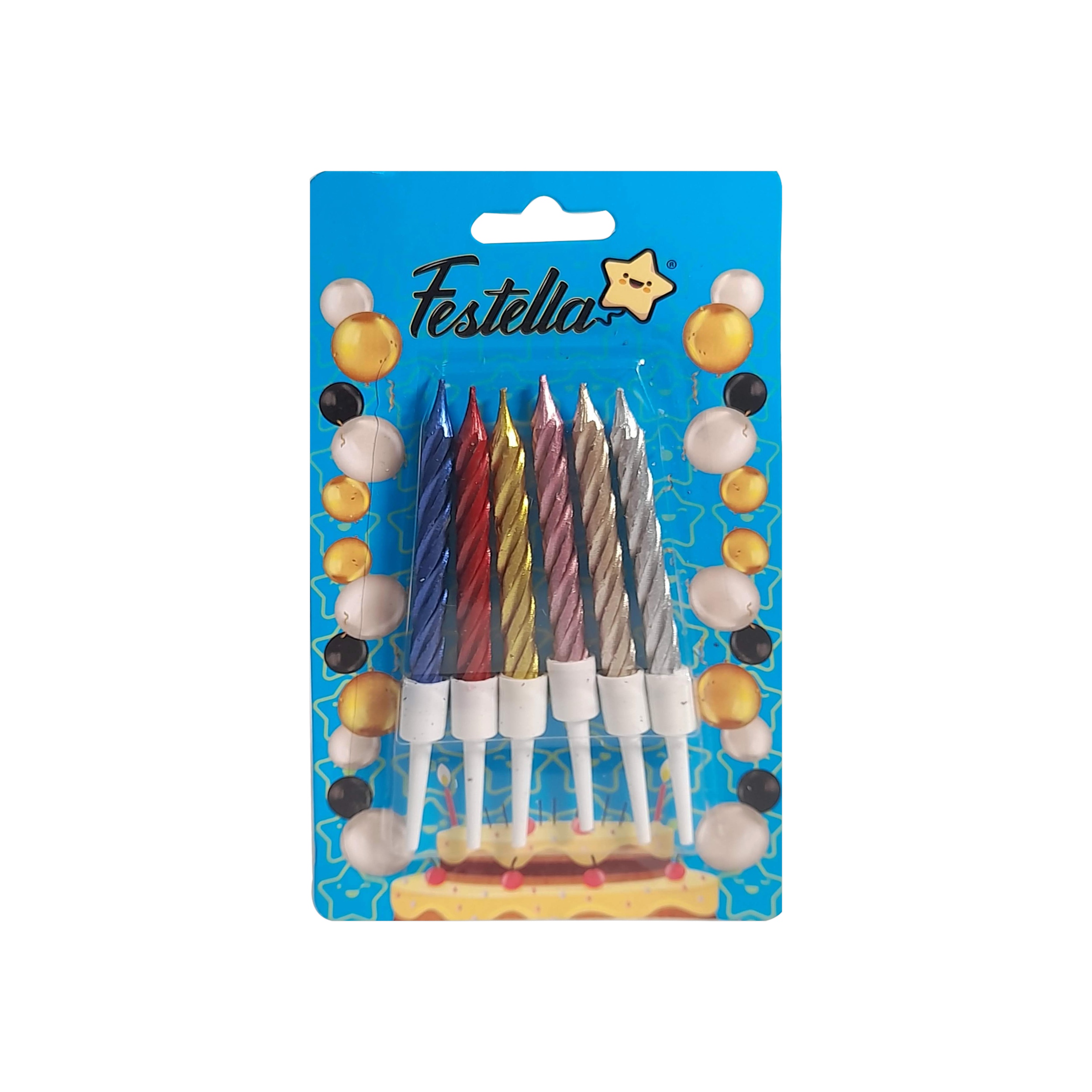 VELA COLORES X6 EN BLISTER (CJX100)