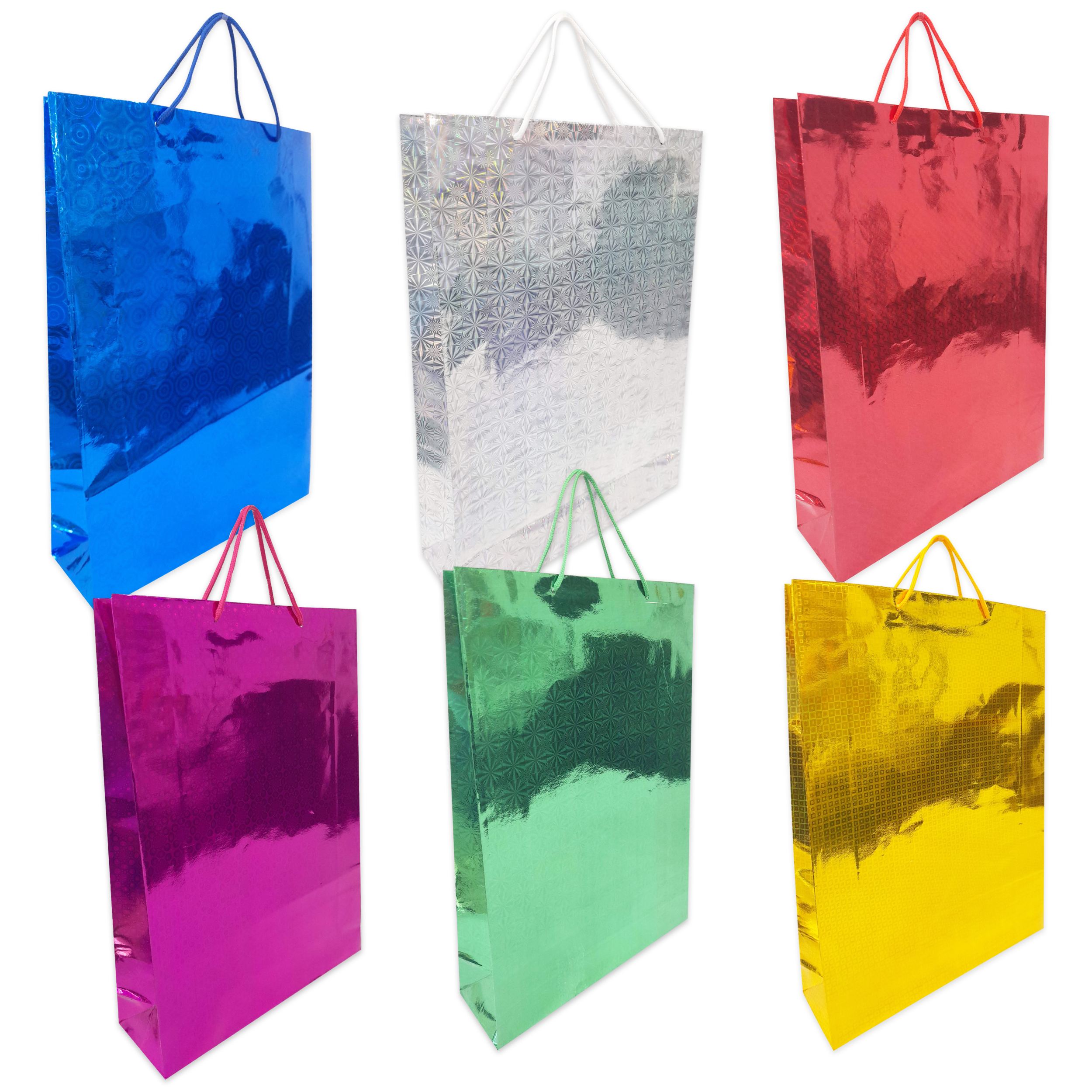 BOLSA REGALO HOLOGRAMA 21.5*18*7CM (PQTX12)