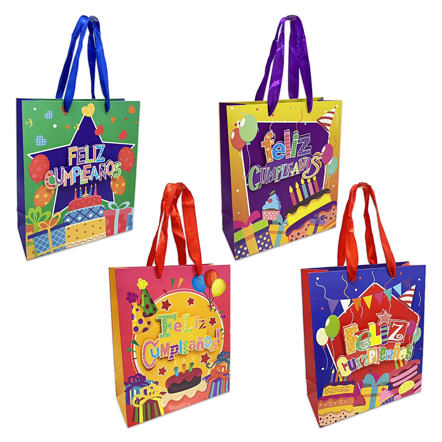 BOLSA REGALO FELIZ CUMPLEAÑOS (PQX12)