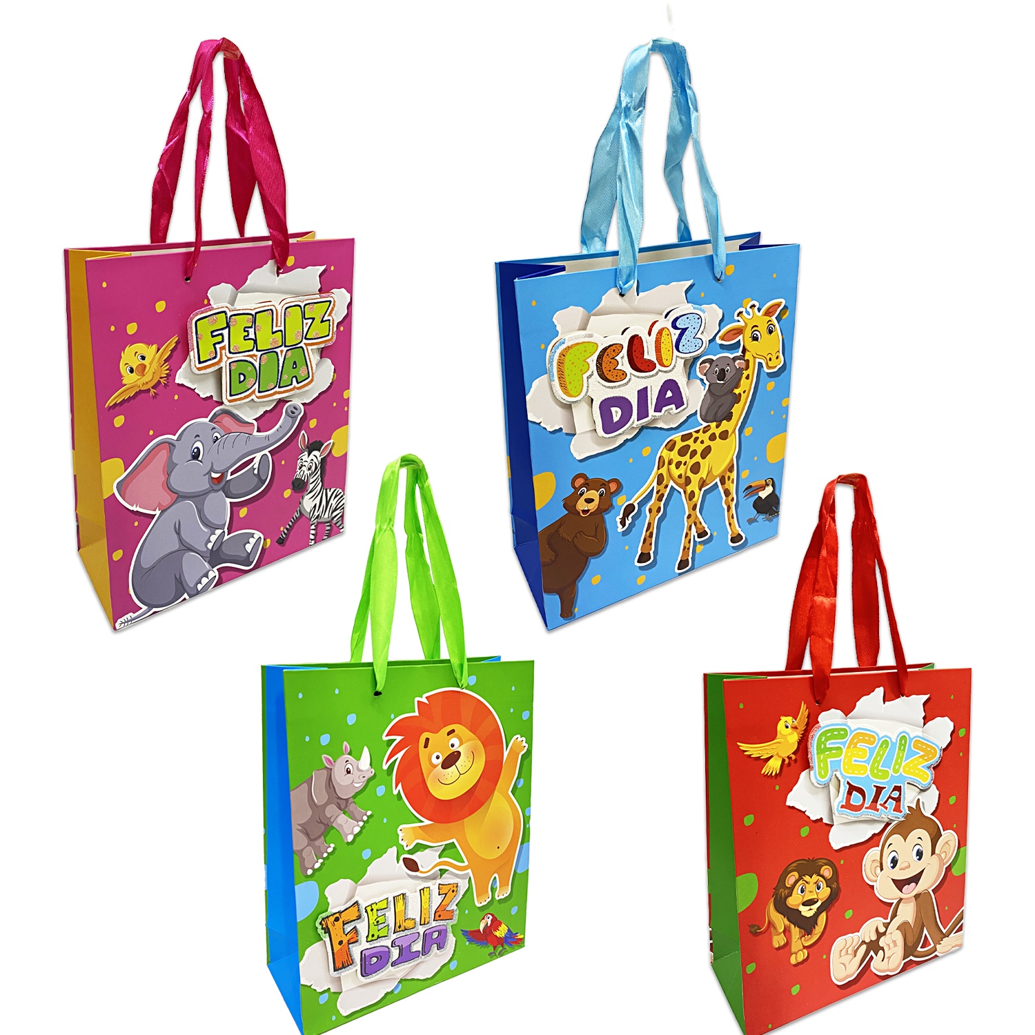 BOLSA REGALO ANIMALES FELIZ DIA (PQX12)