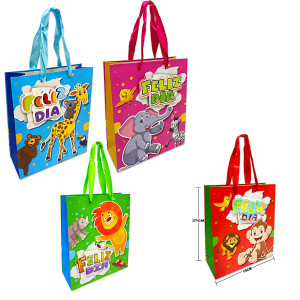 BOLSA REGALO ANIMALES FELIZ DIA (PQX12)