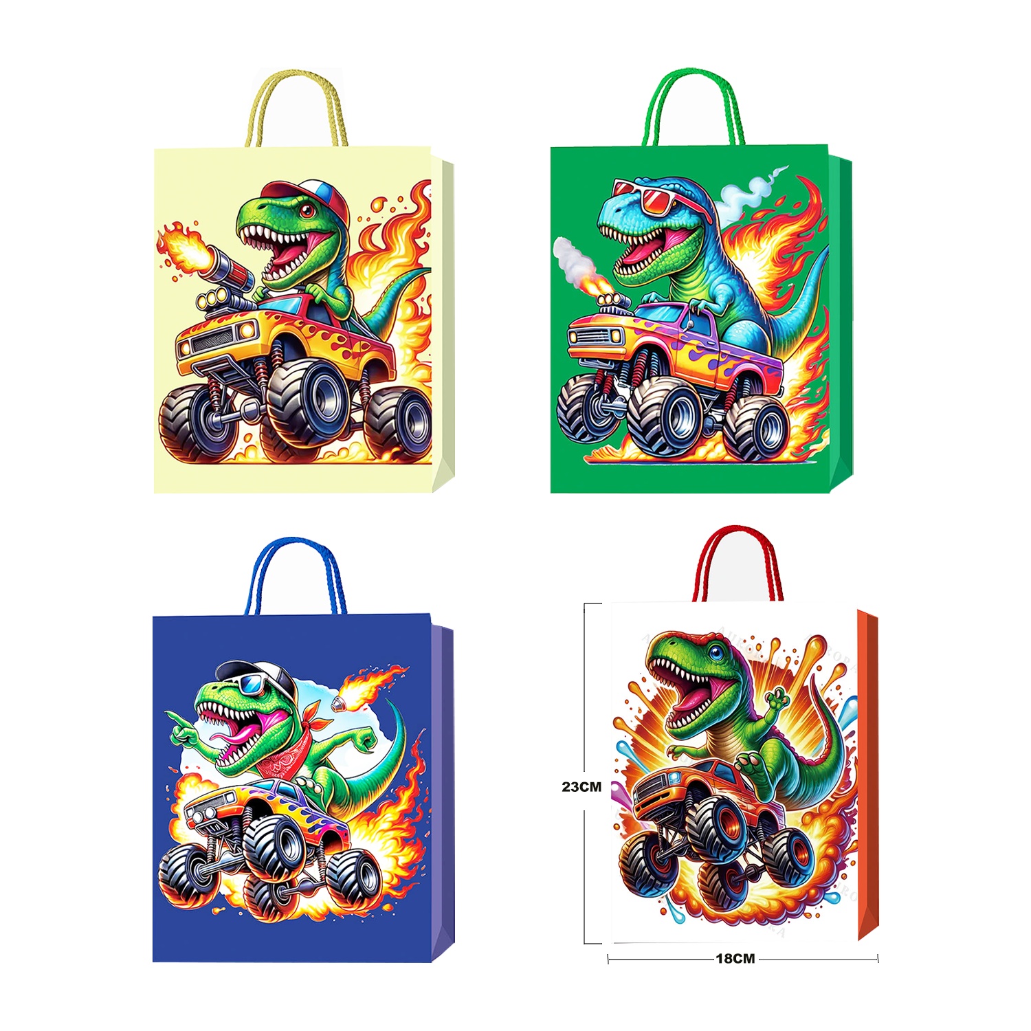 BOLSA REGALO DINOSAURIO 18*23*8CM (PQTX12)