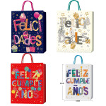 BOLSA REGALO FELIZ CUMPLEAÑOS  18*23*8CM (PQTX12)