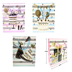 BOLSA REGALO FIESTA 18*23*10CM (PQTX12)