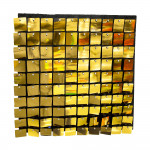 CORTINA PANEL DE CUADROS DORADA 30*30CM