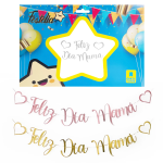 BANDERIN DE FIESTA FELIZ DIA MAMA :(PQTX12)