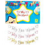 BANDERIN DE FIESTA FELIZ DIA MAMA :(PQTX12)