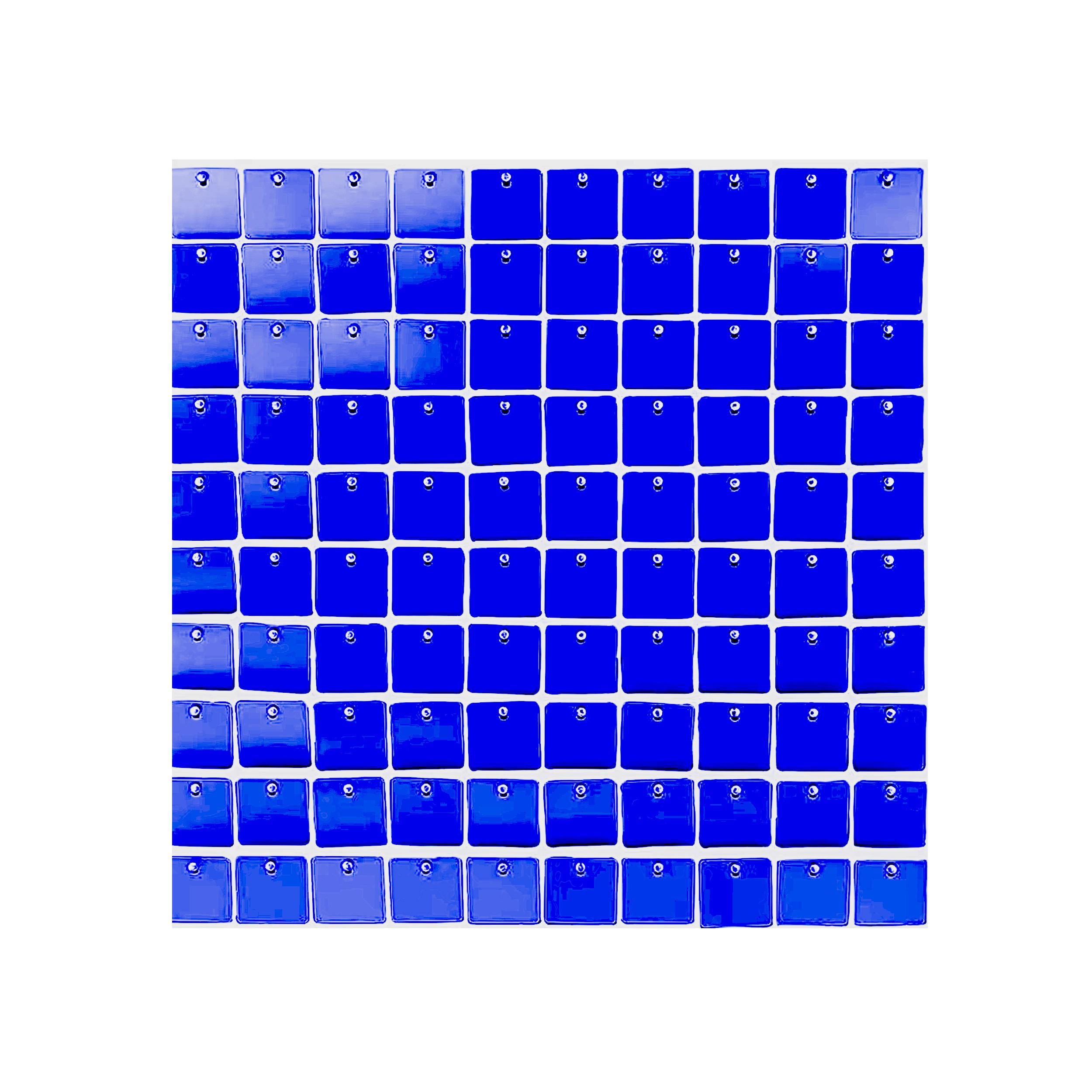 CORTINA PANEL FONDO TRANSPARENTE AZUL CON UNION 30*30CM