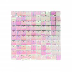 CORTINA PANEL FONDO TRANSPARENTE TORNASOL CON UNION 30*30CM