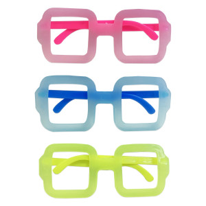 GAFAS NEON PARA FIESTA CUADROS (PQTX12)