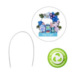 ARCO DE GLOBO PLATEADO 120CM BIODEGRADABLE (PQTX12)