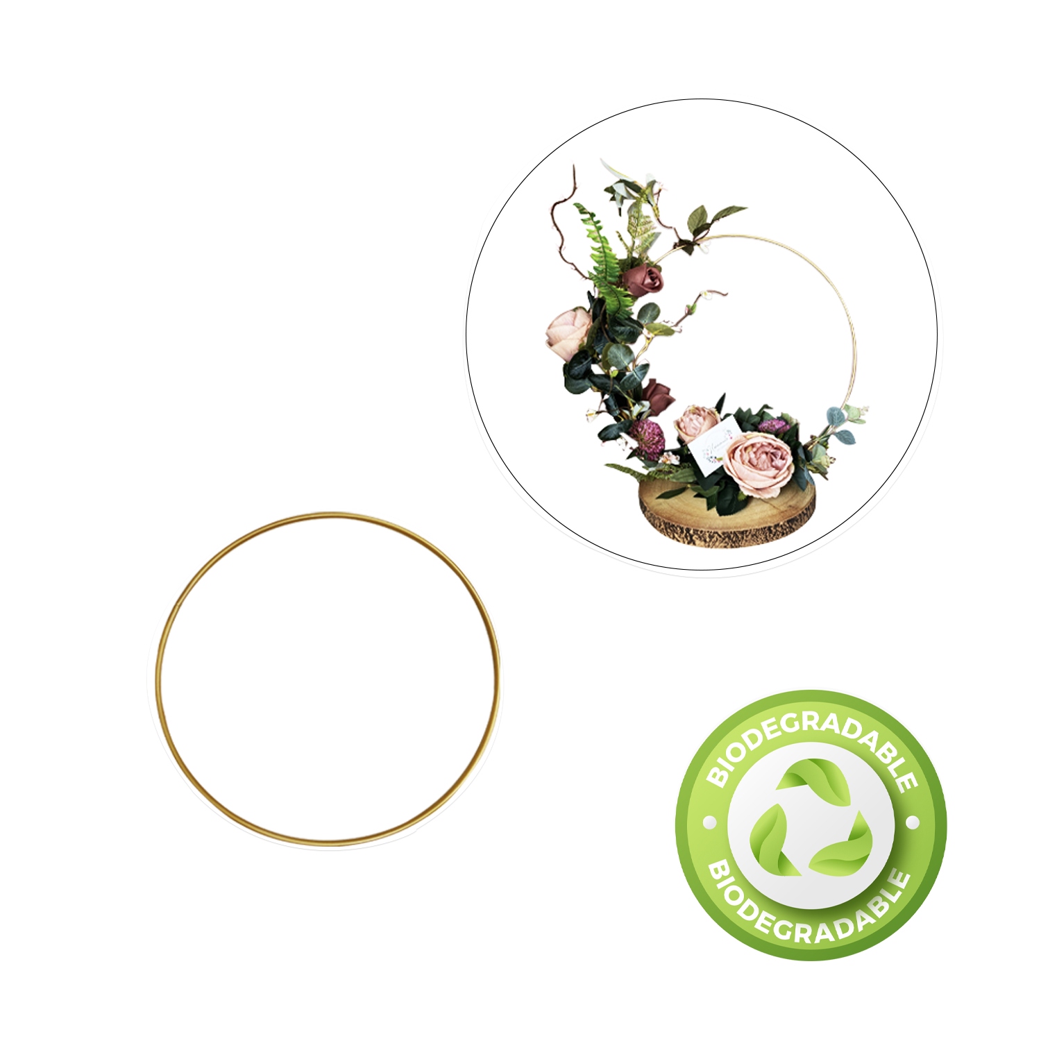 ARO DE GLOBO DORADO 30CM BIODEGRADABLE (PQTX12)