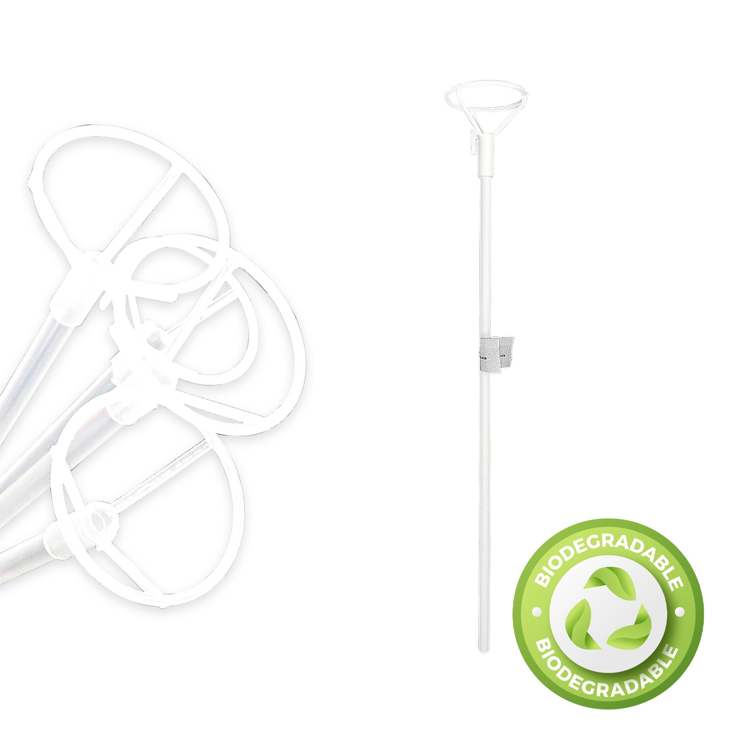 PALO DE GLOBO 70CM TRANSPARENTE BIODEGRADABLE (PQTX50)