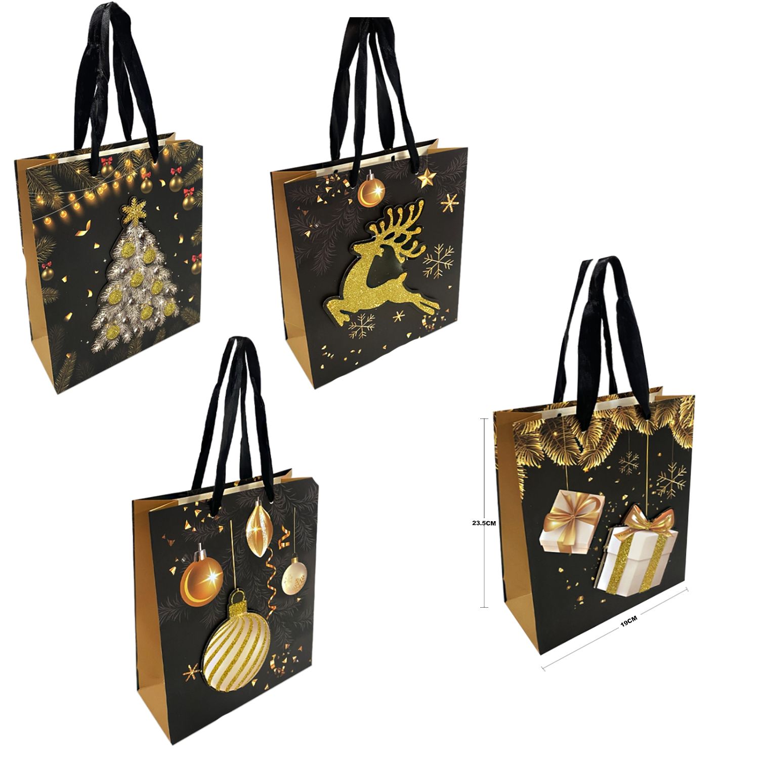 BOLSA DE REGALO NAVIDEÑA (PQTX12)