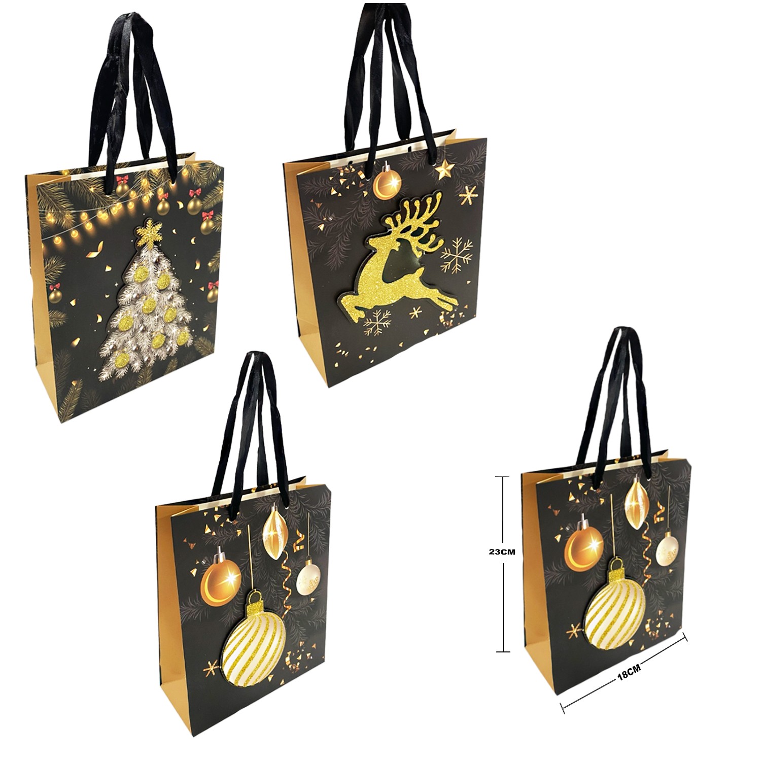 BOLSA DE REGALO NAVIDEÑA (PQTX12)