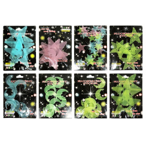 FIGURAS NEON ADHESIVAS PARA FIESTA (PQTX12)