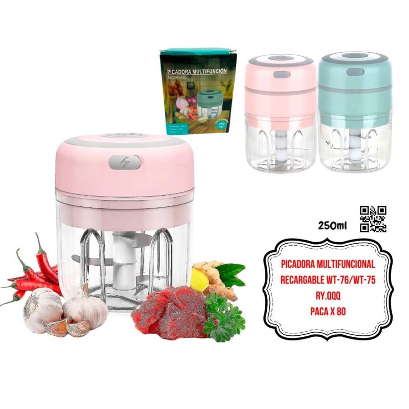 PICADORA MULTIFUNCIONAL RECARGABLE WT-76/WT-75