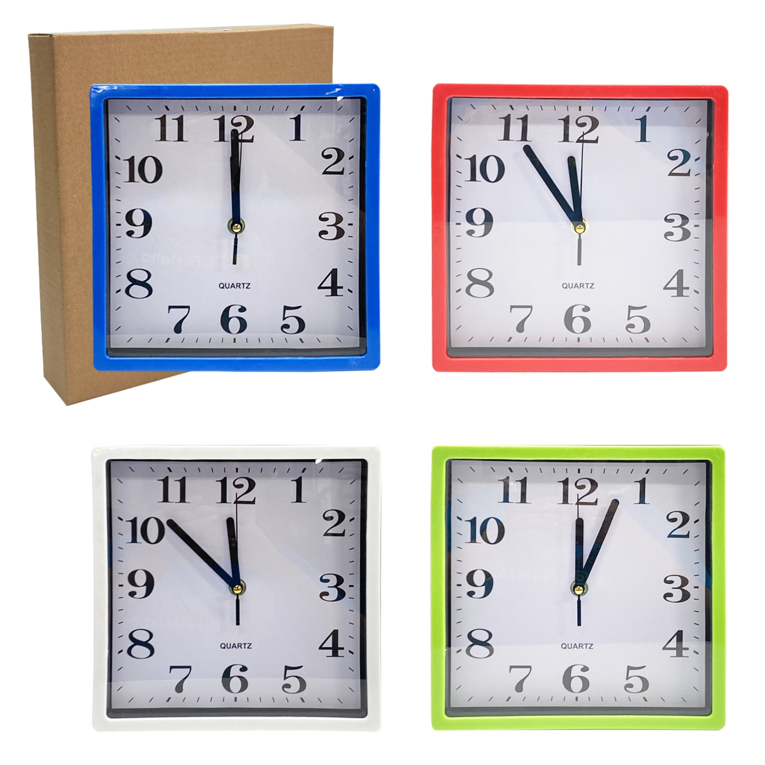 RELOJ DESPERTADOR CUADRADO 21.6CM