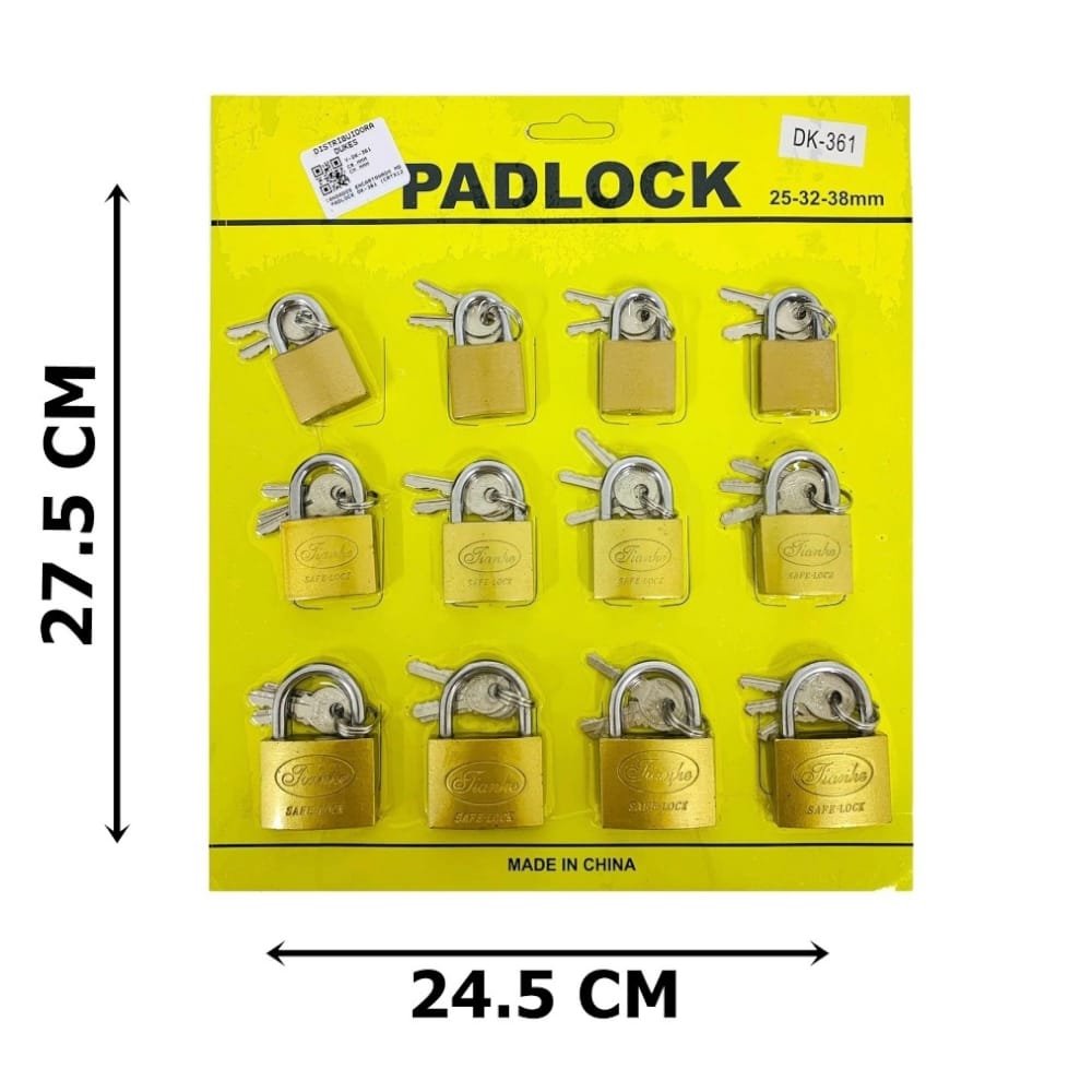 CANDADOS ENCARTONADO MD PADLOCK DK-361 (CRTX12)